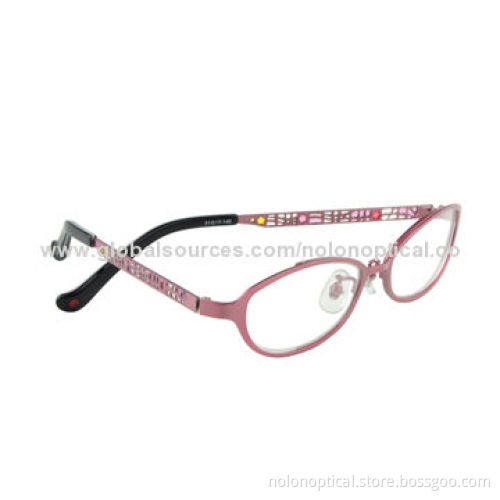 Beautiful Metal Girls' Eyeglass Frame, Logos Can be Printed